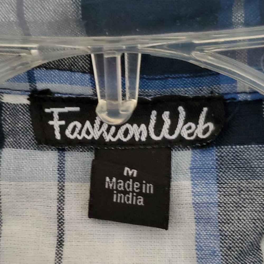 Blue plaid button up shirt - Picture 8 of 8
